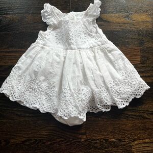 White Eyelet Dress Baby Gap